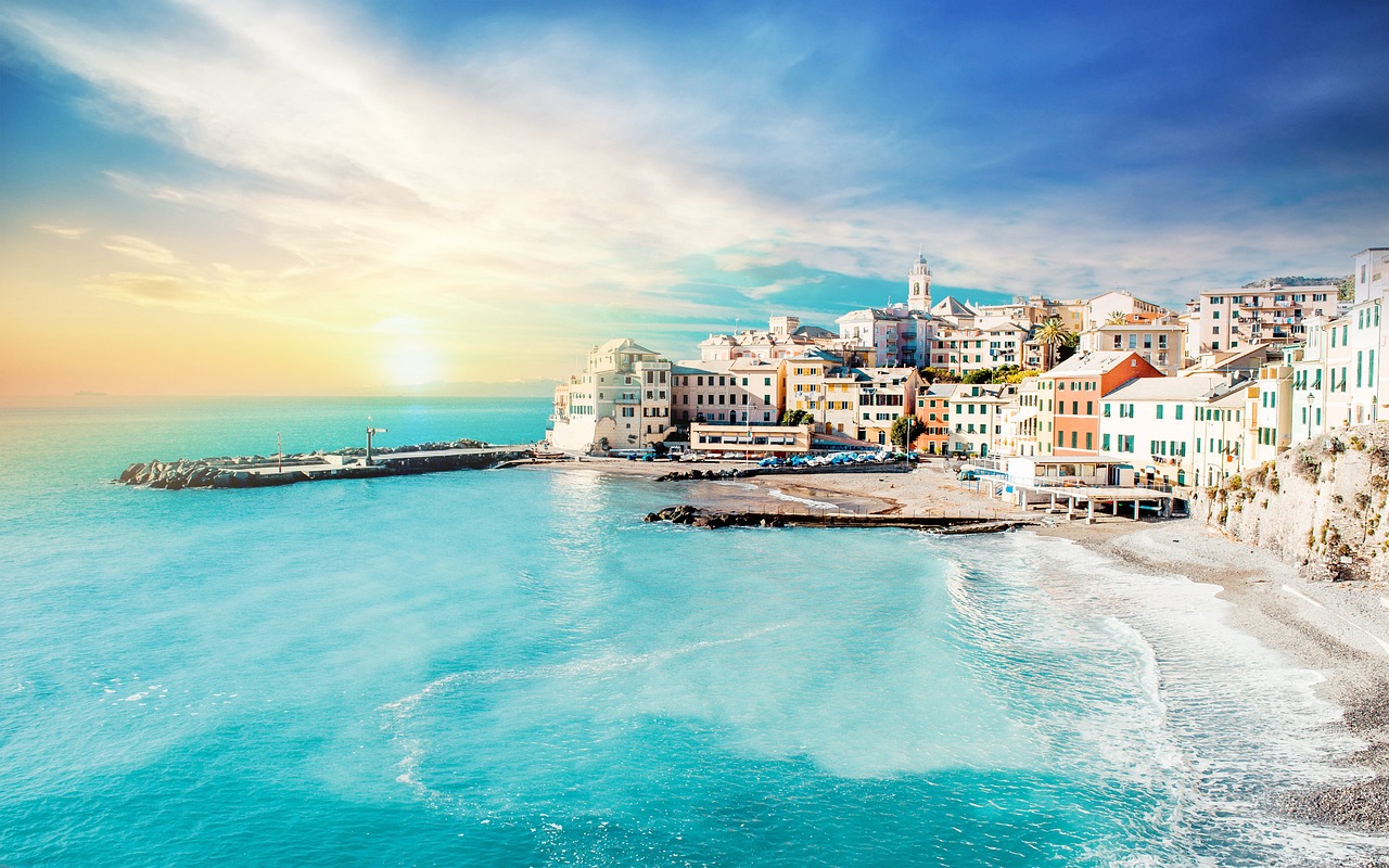 camogli, liguria, italian