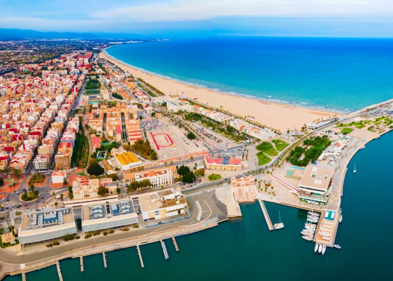 Valencia,City,Beach,Aerial,Panoramic,View