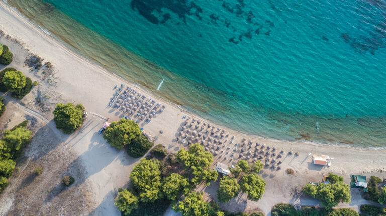 Paragga,Beach,Near,Glarokavos,Beach,In,Kassandra,Peninsula