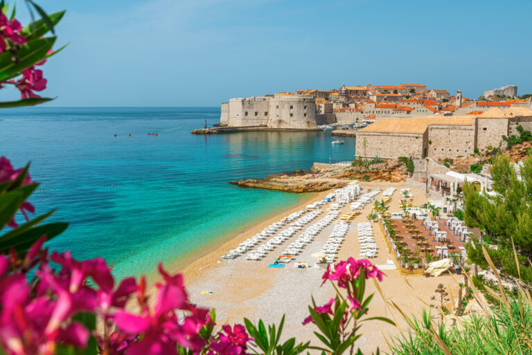 Beautiful,View,Of,Banje,Beach,And,Old,Town,Of,Dubrovnik