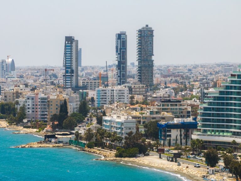 Aerial,View,Of,Limassol,,Cyprus,,Featuring,Modern,Skyscrapers,,Traditional,Buildings,