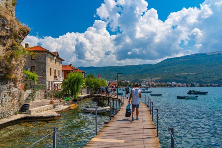 Ohrid,,North,Macedonia,-,August,15,2023:,Trail,Along,The