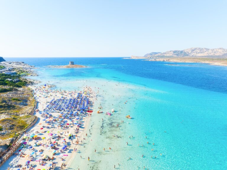 Beach,La,Pelosa,,Sardinia,,Italy.,Summer,Vacation,And,Rest