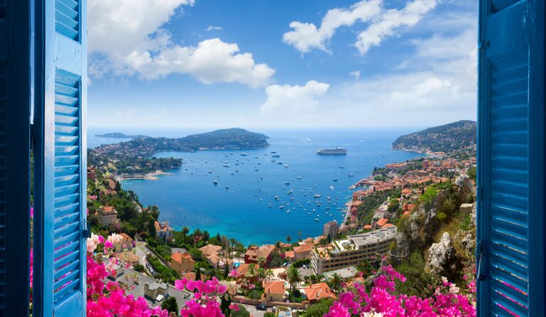 Landscape,Of,Riviera,Coast,And,Turquiose,Water,Of,Mediterranean,Sea,