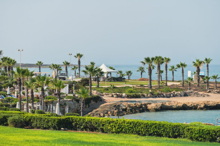 Paphos,,Cyprus,-,August,2021:,Beach,Hotel,Close,To,The