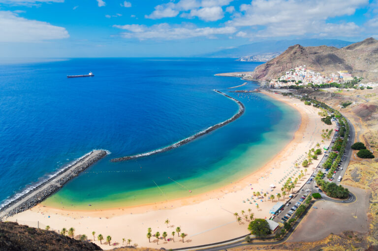 Aerial,View,Of,Las,Teresitas,Beach,,Tenerife
