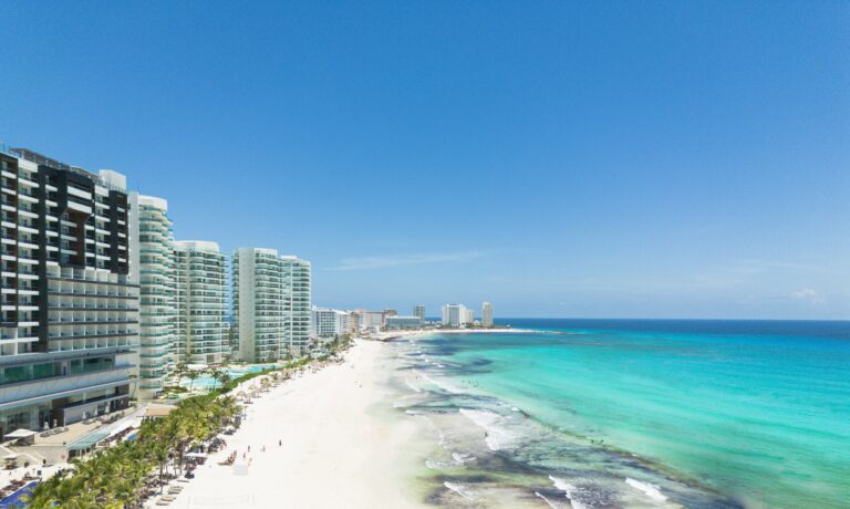 Aerial,Panoramic,View,Of,Cancun,,Mexico