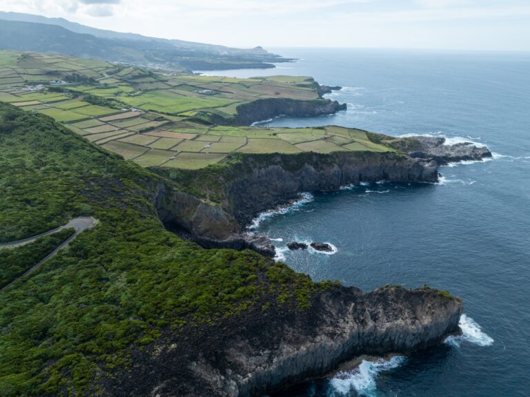 Volcanic,Lava-formed,Coastal,Cliffs,At,Alagoa,Viewpoint,,Northern,Coast,Of