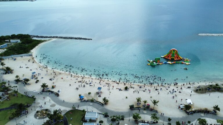 An,Areal,Shot,Of,Harmony,Beach,Park:,Montego,Bay,,St