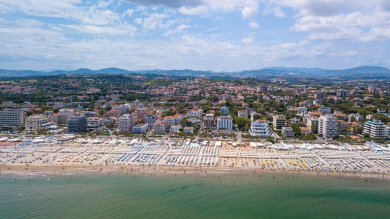 An,Aerial,View,Of,The,Romagna,Coast,With,The,Beaches